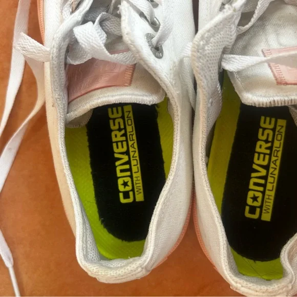 White and Pink Converse - Picture 4 of 5
